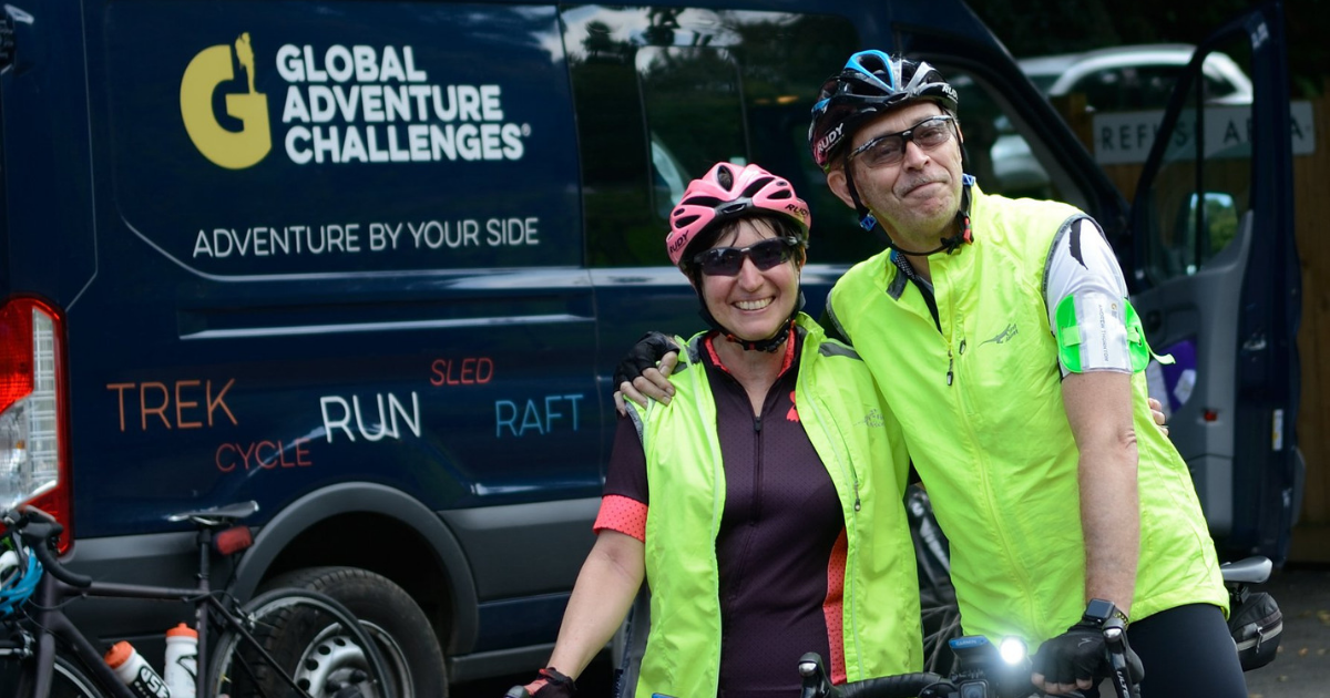 Cyclists on the Land's End to John O'Groats Cycle